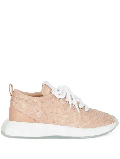 Giuseppe Zanotti Ferox Lace Sneakers In Pink