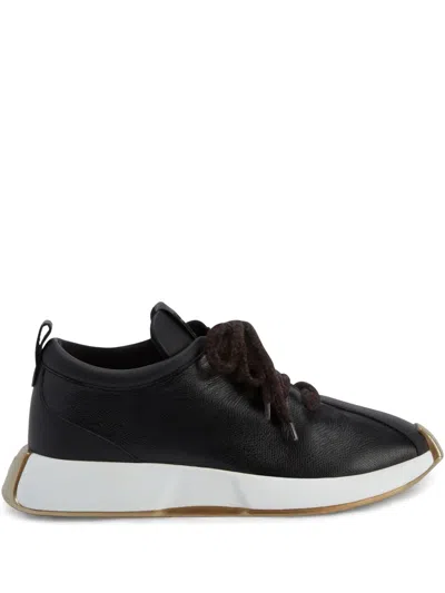 Giuseppe Zanotti Ferox Leather Sneakers In Black