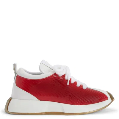 Giuseppe Zanotti Ferox Leather Sneakers In Red