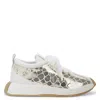 Giuseppe Zanotti Ferox Crocodile-print Sneakers In Silver