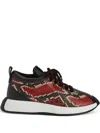 Giuseppe Zanotti Ferox Snakeskin-effect Lace-up Sneakers