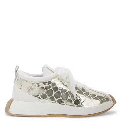 Giuseppe Zanotti Ferox Crocodile-print Sneakers In White