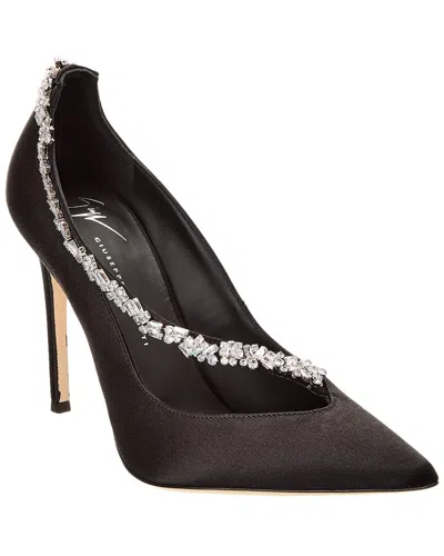 GIUSEPPE ZANOTTI FILIPA CRYSTAL 105 SATIN PUMP
