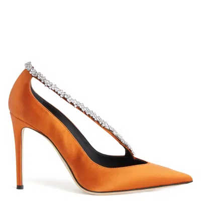 Giuseppe Zanotti Filipa Crystal In Orange