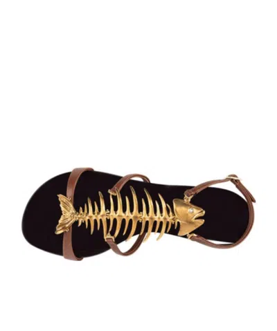 Giuseppe Zanotti Fishbone Details Sandals In Black