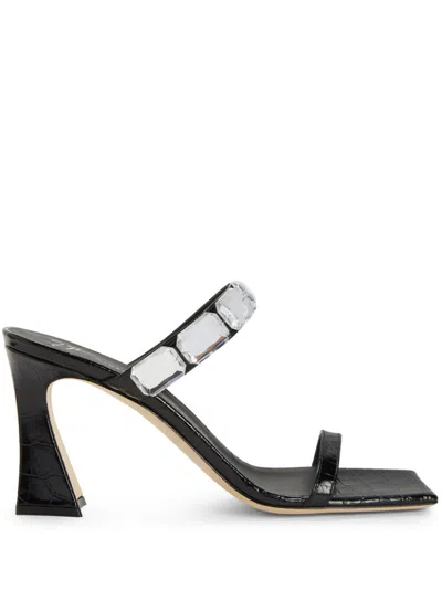 Giuseppe Zanotti Flaminia 85mm Square-toe Sandals In Black