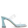 Giuseppe Zanotti Transparent Straps High-heeled Sandals In Blue