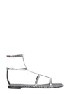 Giuseppe Zanotti Flat Gladiator Sandals With Mirrored Upper