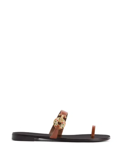 Giuseppe Zanotti Flat Sandal Ganass 10 In Black