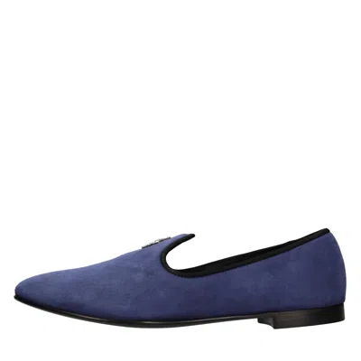 Giuseppe Zanotti Flat Shoes Blue In Blu Blu E Verdi