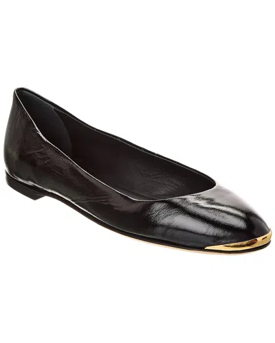 Giuseppe Zanotti Flavia Leather Flat In Black