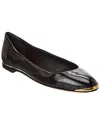 Giuseppe Zanotti Amur 2.0 Leather Flat In Black