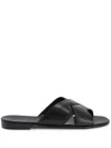 Giuseppe Zanotti Flavio Crossed-leather Sandals In Black