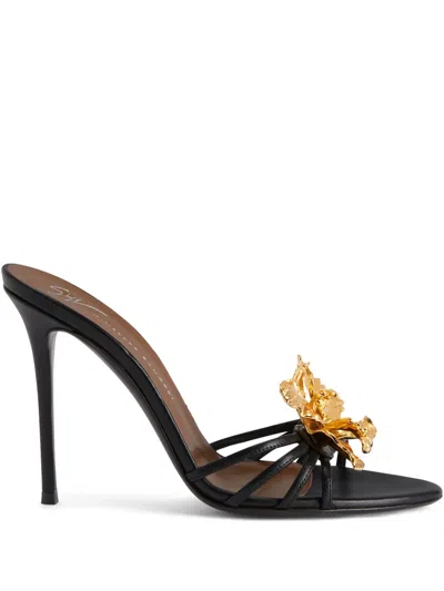 GIUSEPPE ZANOTTI 105MM ORCHID MULE SANDALS