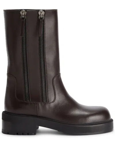 Giuseppe Zanotti Foustine Leather Ankle Boots In Multicolor