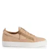 Giuseppe Zanotti Frankie Leather Sneakers In Beige