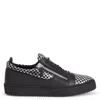 Giuseppe Zanotti Frankie Check-pattern Sneakers In Black