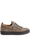 Giuseppe Zanotti Frankie Check-pattern Sneakers In Neutrals
