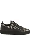 Giuseppe Zanotti Frankie Checked Leather Sneakers