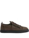 Giuseppe Zanotti Frankie Crocodile-effect Zip Sneakers