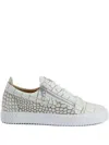 Giuseppe Zanotti Frankie Crocodile-effect Zip Sneakers