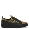 Giuseppe Zanotti Frankie Metallic-finish Sneakers In Gold