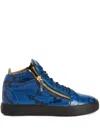 Giuseppe Zanotti Frankie Hi-top Sneakers In Blue