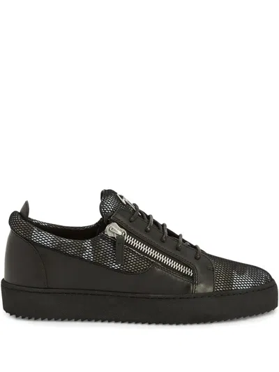 Giuseppe Zanotti Frankie Leather Sneakers In Black