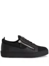 Giuseppe Zanotti Mesh Panels Low Top Sneakers In Black