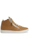 Giuseppe Zanotti Frankie Logo-plaque Sneakers In Brown