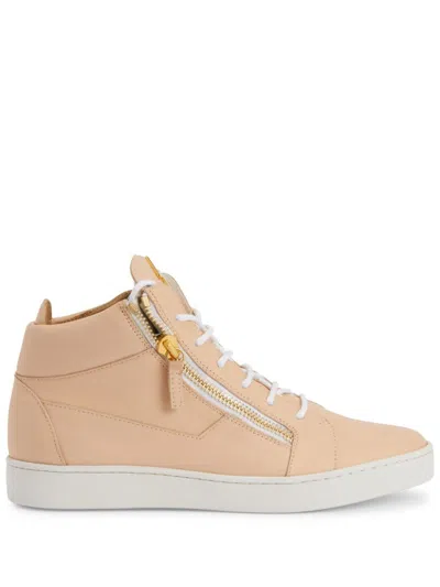 Giuseppe Zanotti Frankie Logo-plaque Sneakers In Neutrals