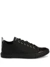 Giuseppe Zanotti Frankie Low-top Leather Sneakers In Black
