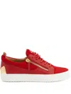 Giuseppe Zanotti Frankie Low-top Sneakers In Red