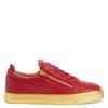 Giuseppe Zanotti Frankie Leather Low-top Sneakers In Red