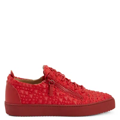 Giuseppe Zanotti 3d Detailing Low-top Trainers In Red