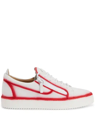 Giuseppe Zanotti Frankie Seam-detail Low-top Sneakers In White