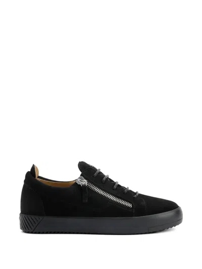 Giuseppe Zanotti Frankie Side Zippers Sneakers In Black