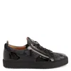Giuseppe Zanotti Frankie Low-top Leather Sneakers In Silver