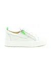Giuseppe Zanotti Man Sneakers White Size 9 Soft Leather In White