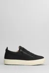 Giuseppe Zanotti Zip-detail Lace-up Sneakers In Black