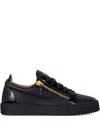 Giuseppe Zanotti Zip-detailed Low-top Sneakers In Black