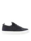 Giuseppe Zanotti Zip-detail Lace-up Sneakers In Black