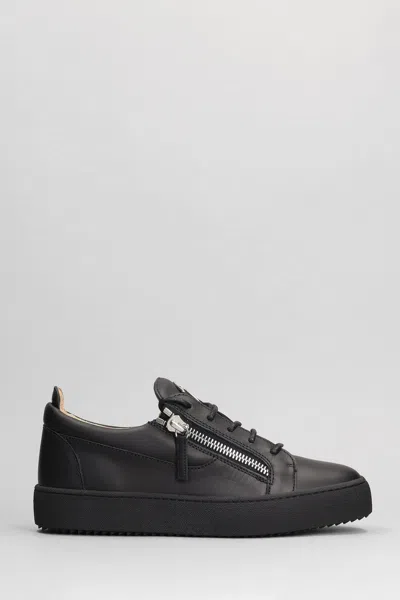 Giuseppe Zanotti Frankie Sneakers In Black Leather