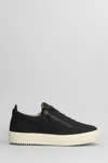 Giuseppe Zanotti Zip-detail Lace-up Sneakers In Black