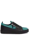Giuseppe Zanotti Frankie Two-tone Design Sneakers In Black