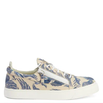 Giuseppe Zanotti Abstract Print Low-top Trainers In White