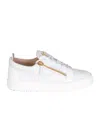Giuseppe Zanotti Frankie Zip-fastening Lace-up Sneakers In White