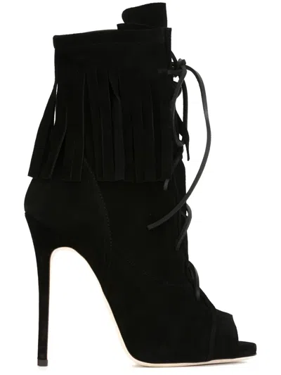 Giuseppe Zanotti Fringed Boots In Animal Print