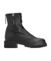 Giuseppe Zanotti Front Zipper And Ankle Boots In Black