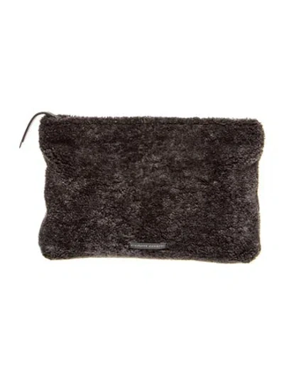 Pre-owned Giuseppe Zanotti Fur Clutch In Black